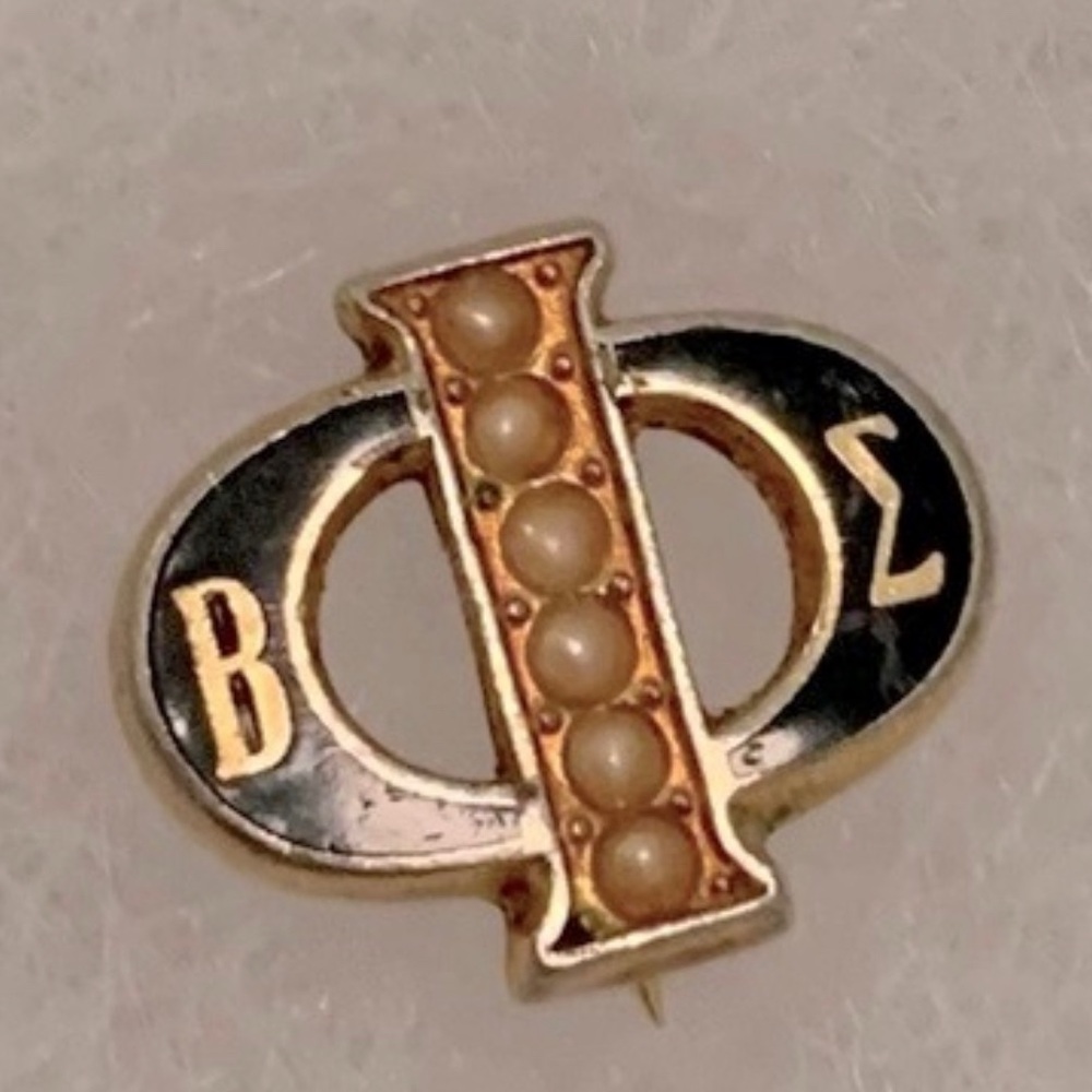 Art Deco Beta Sigma vintage pin